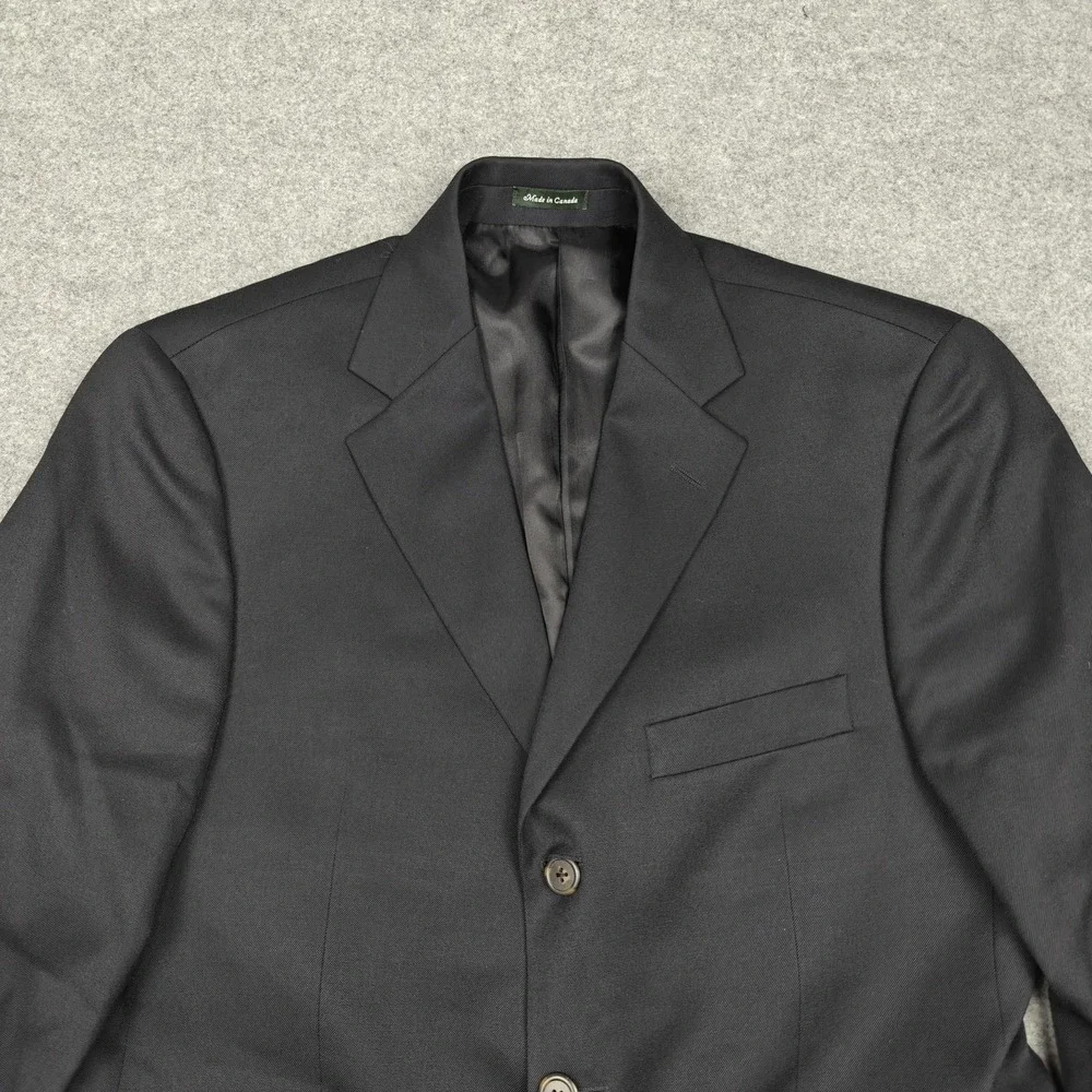 J Crew Suit Jacket Mens 40R‎ Gray Wool Three Button Classic Fit Made In Canada